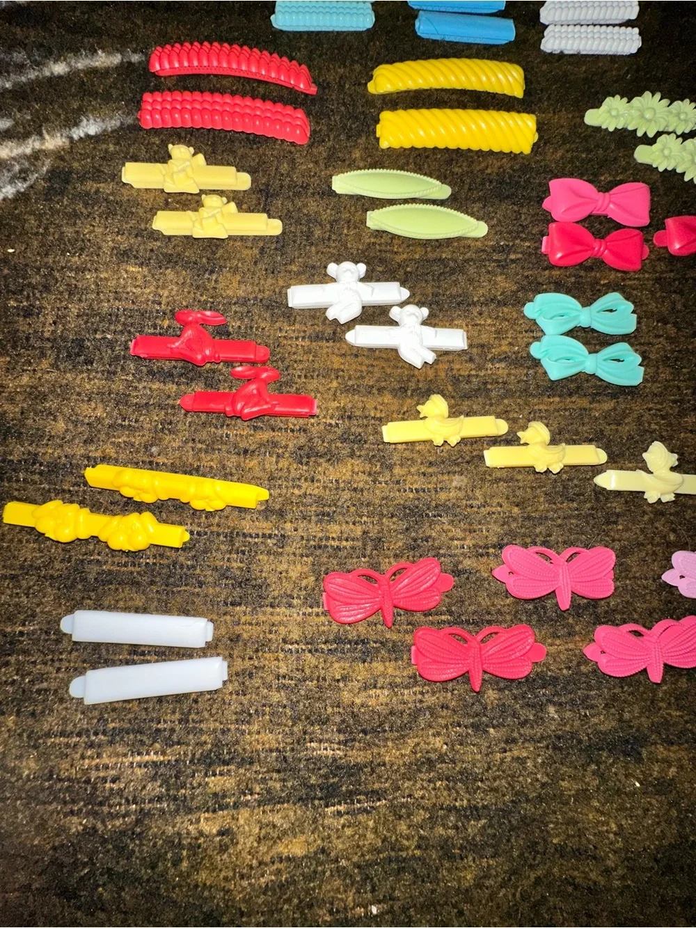 Vintage 1980s Goody Novelty Barrettes Lot of 53 Teddy Bear Butterfly Bow Daisy